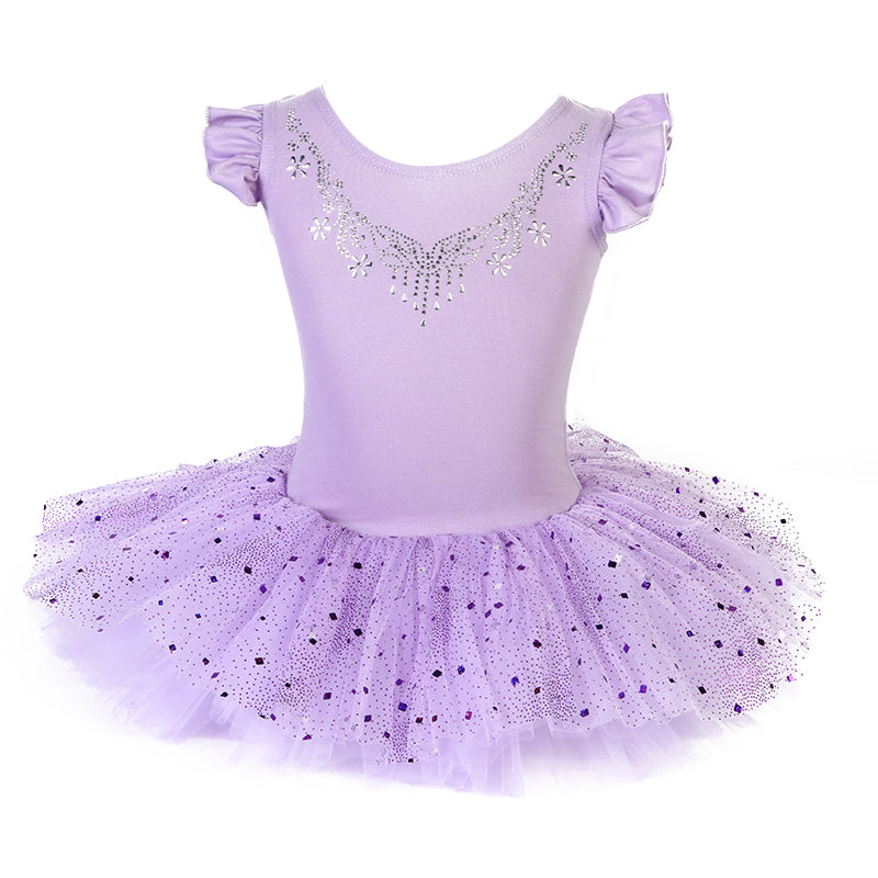 Lavender Rhinestone Skirted Ballet Dress