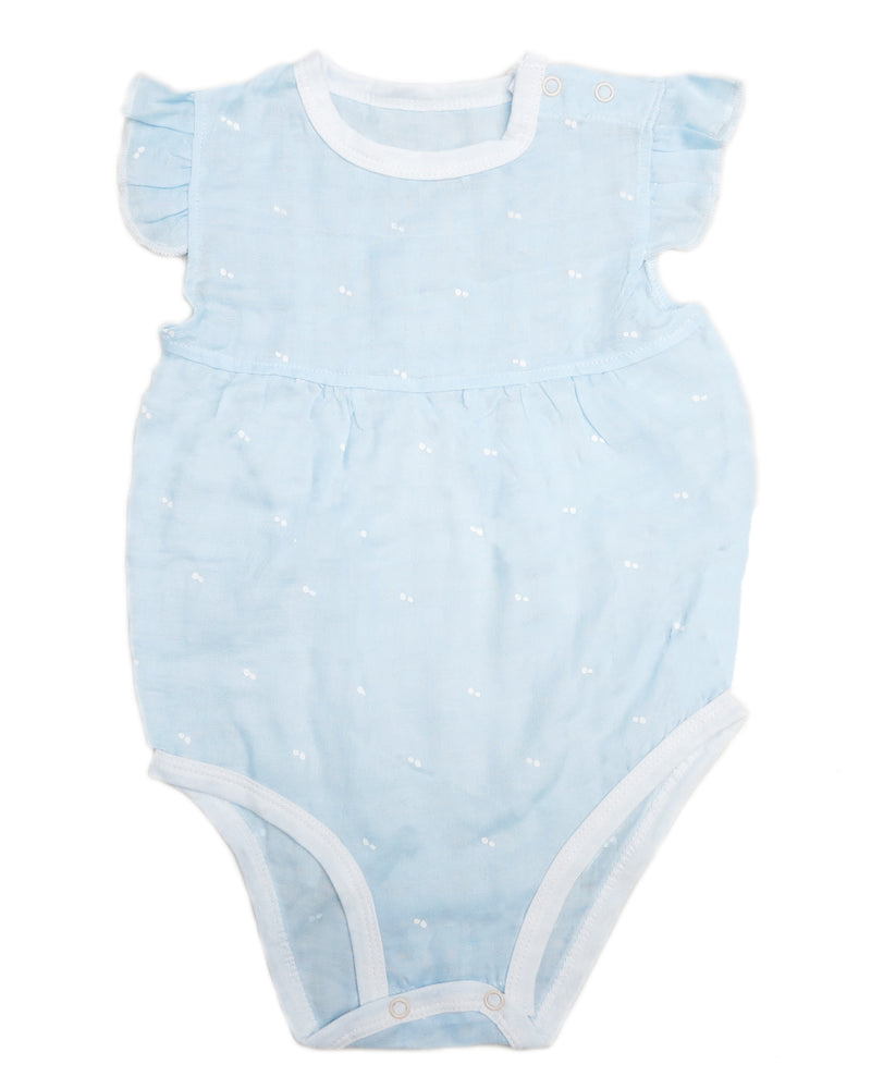 Blue Dot Unisex baby Sleeveless Bodysuit Summer Cotton Rompers