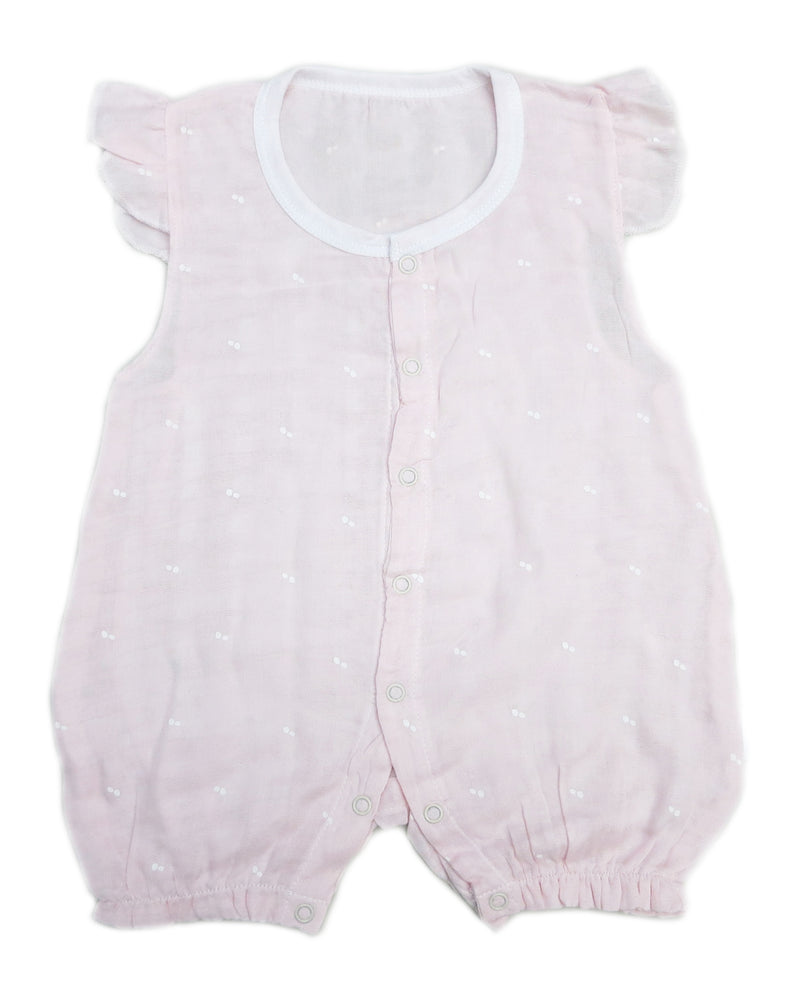 Pink Dot Unisex baby Sleeveless Bodysuit Summer Cotton Toddler Rompers