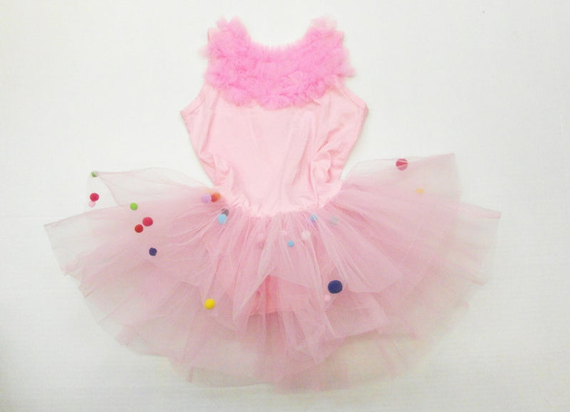 Pink Multicolor Ball Ballet  Dress