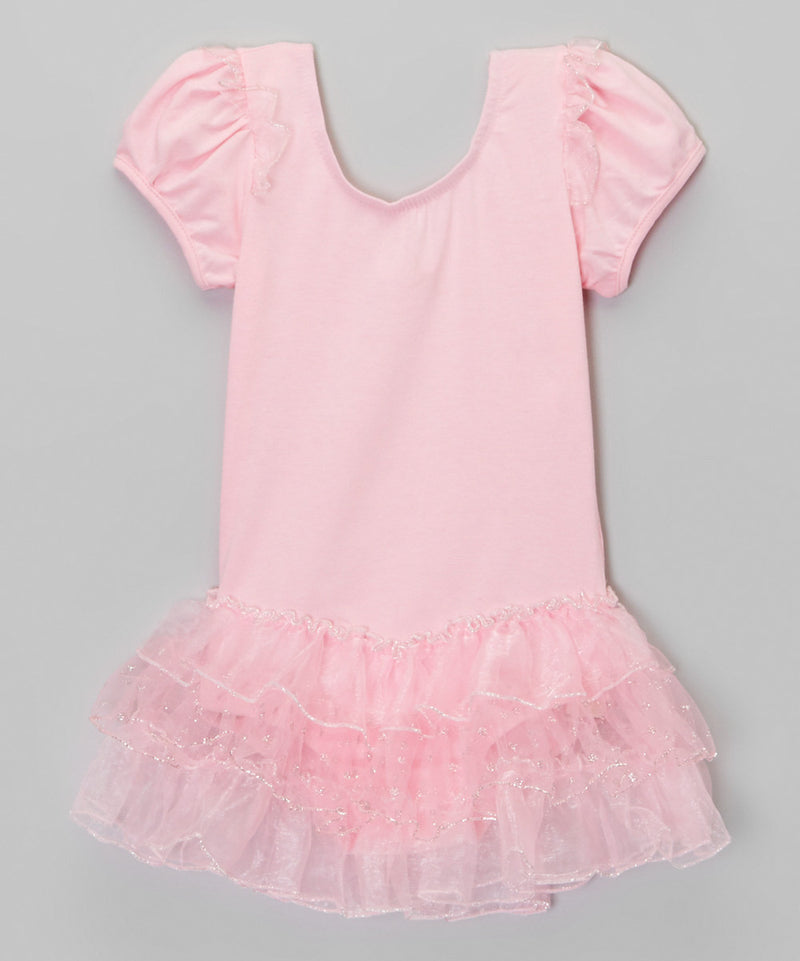 Pink Short Sleeve Ballet Dress