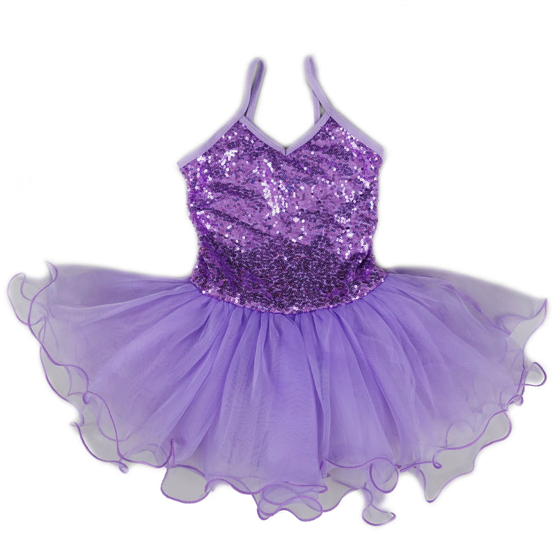 Purple Sequins Ballet Dress