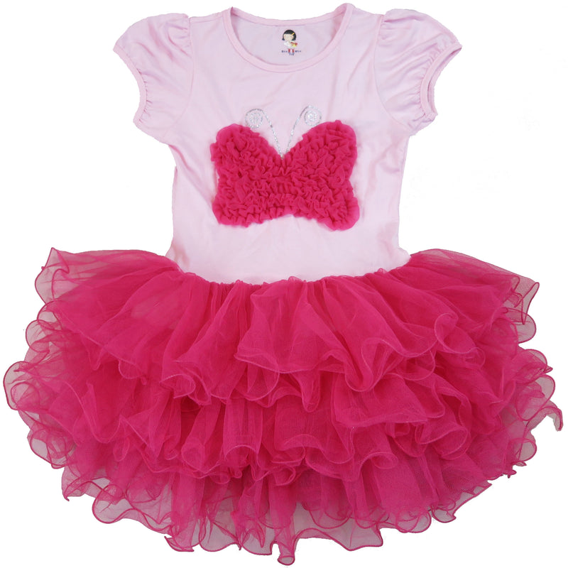 Pink & Hot Pink Butterfly Dress