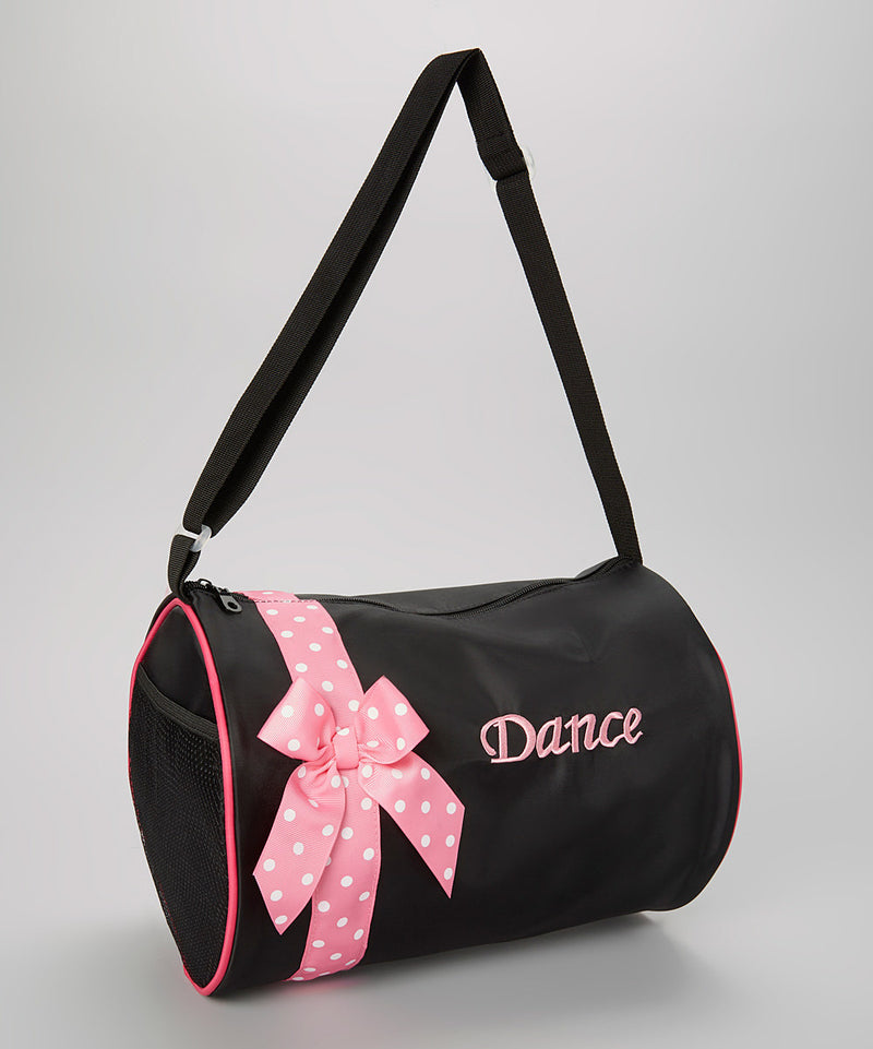 Pink Bow Black Dance Bag