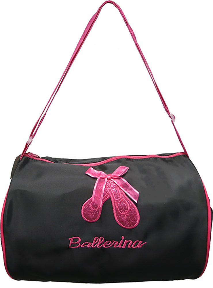 Black Sparkle Ballet Shoe Duffel