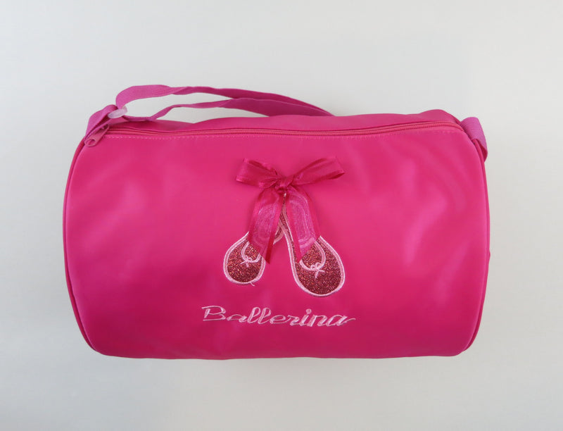 Hot Pink Sparkle Ballet Shoe Duffel