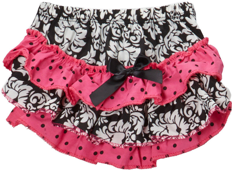 Damask/Hot Pink Polka Dot Bloomer