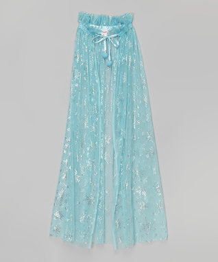 Blue Frozen Cape Silver Snowflake