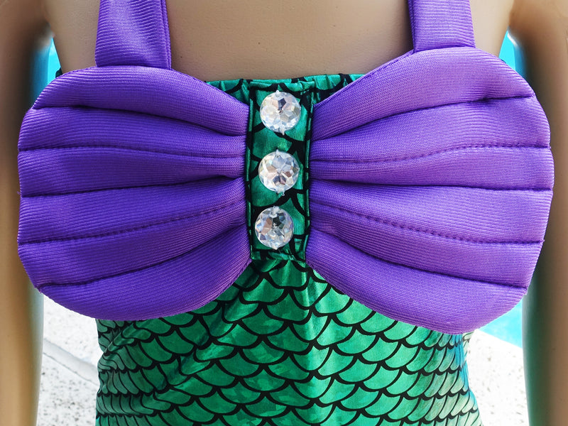 Green Mermaid Skirt Tail Dress