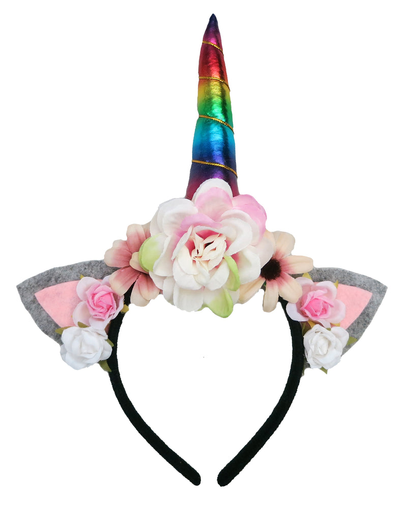 Rainbow Unicorn Flowers Head Band