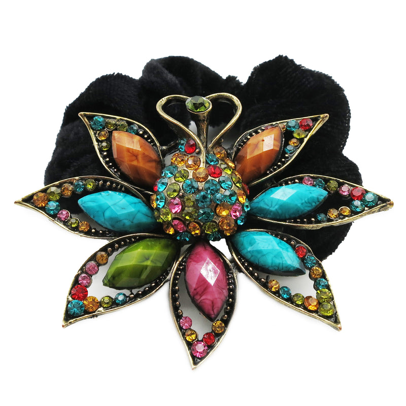 Colors Rhinestone Peacock Donut Hairband