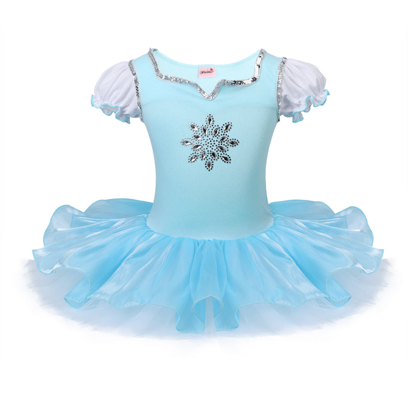 Baby Blue Snowflake Sequin Ballet Dress