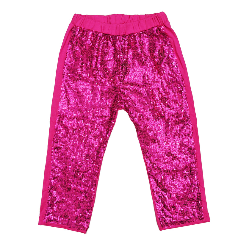 Hot Pink Sequins Legging Pants