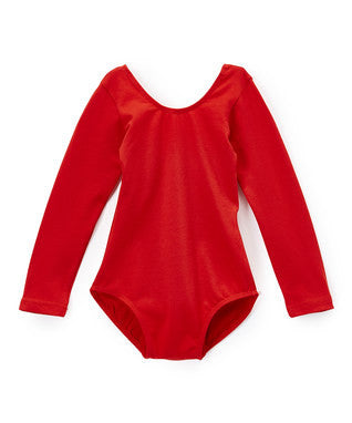 Red Long Sleeve Leotard