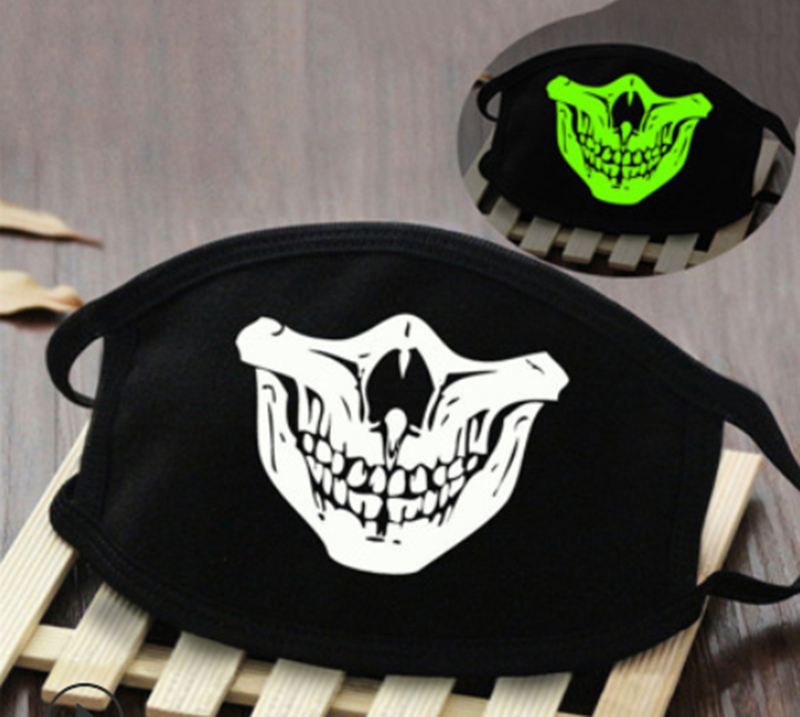 Glow In Dark Skull A Washable Cotton Mask