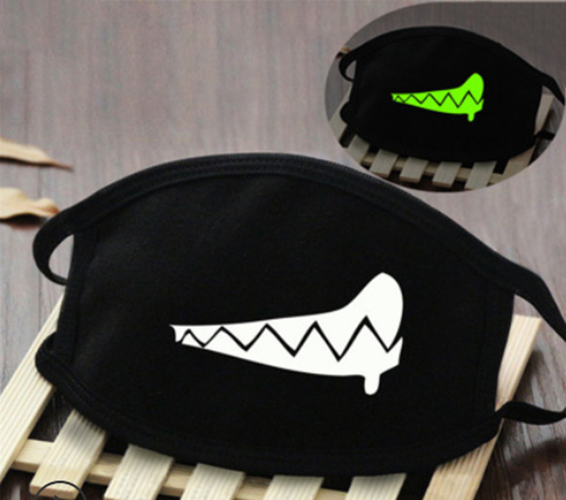 Glow In Dark Teeth Washable Cotton Mask