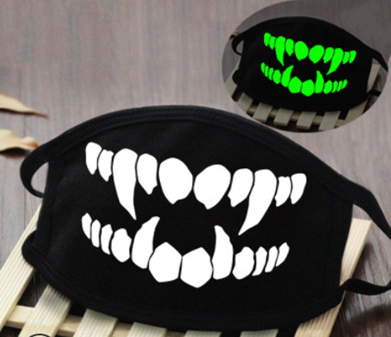 Glow In Dark Zombie Washable Cotton Mask