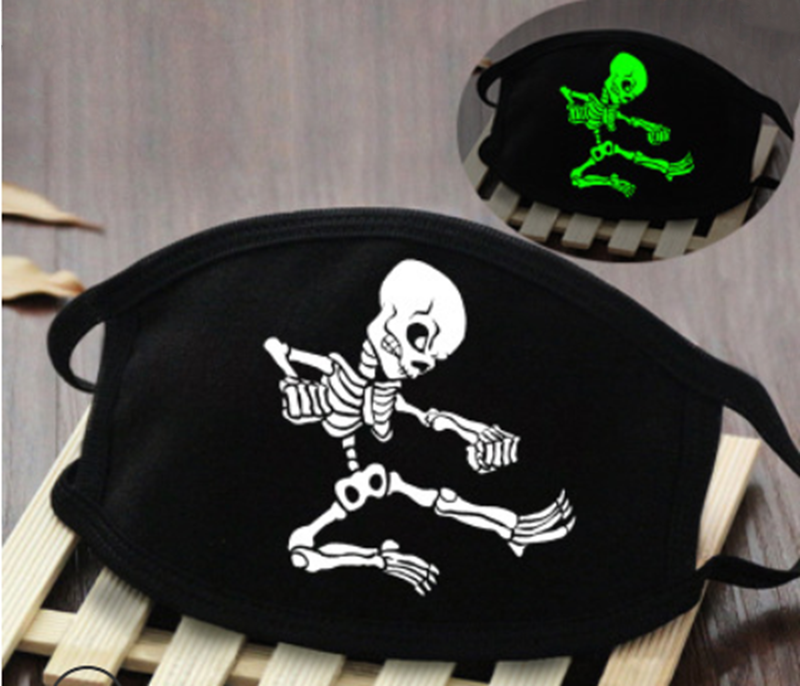 Glow In Dark Skeleton A Washable Cotton Mask