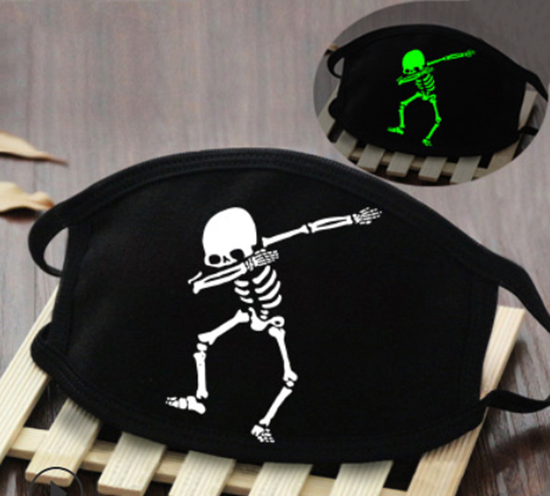 Glow In Dark Skeleton B Washable Cotton Mask
