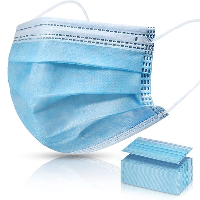 50pcs Disposable Face Mask 3 Layers Safety Masks