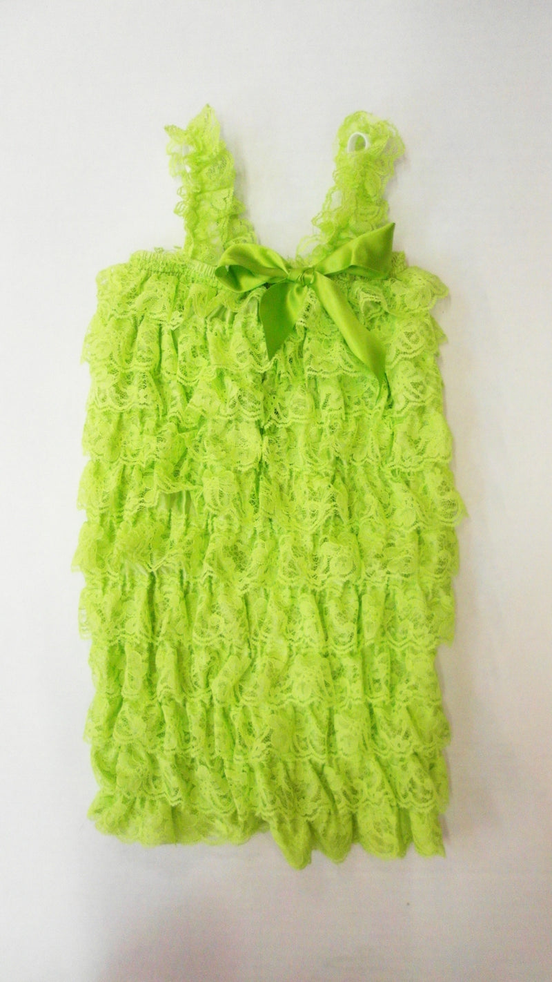 Lime Lace Romper