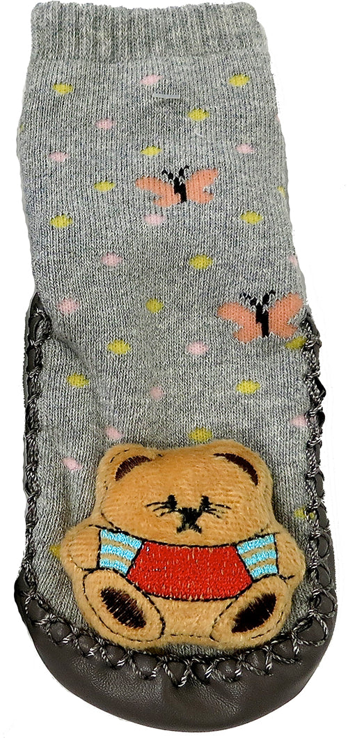 Gray Winnie The Pooh Sound Sock Shoes