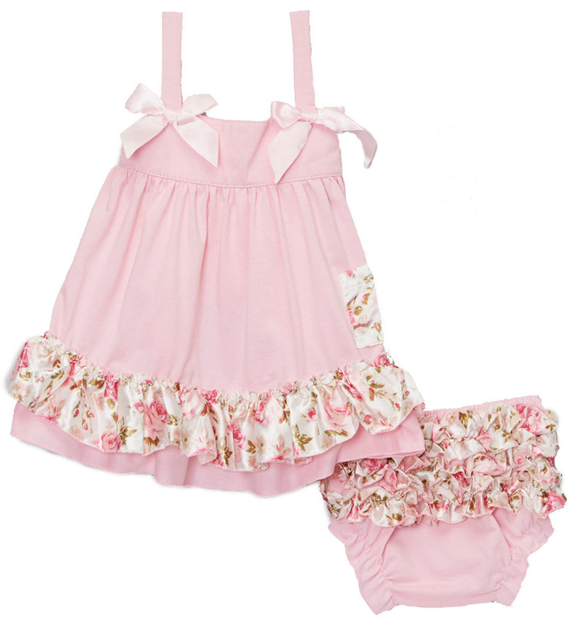 Pink Floral Swing Top Set