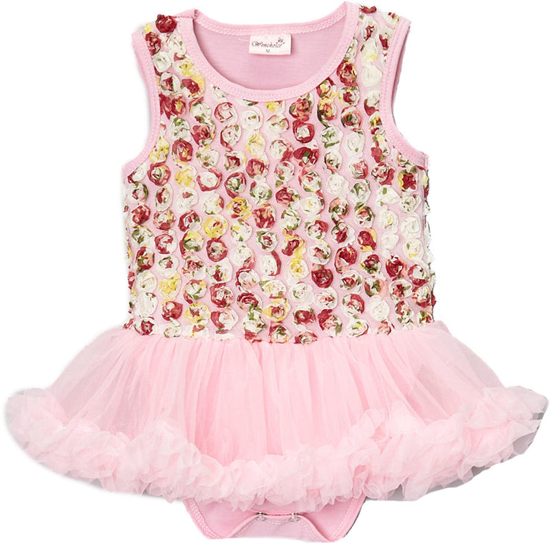 Pink Multi Rose Bodysuit Attach Tutu