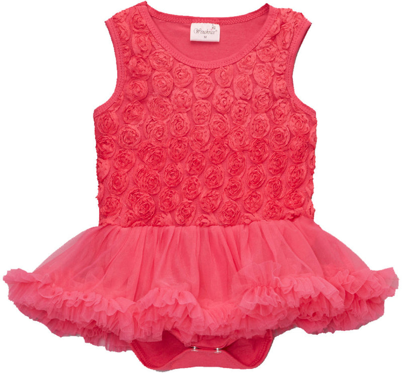 Hot Pink Rose Bodysuit Attach Tutu