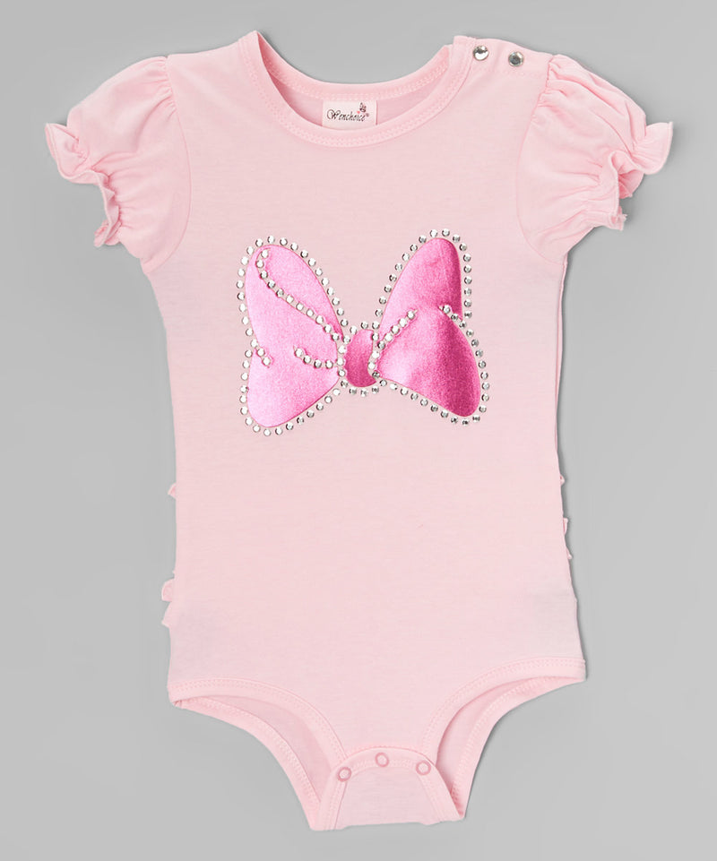 Pink Minnie Bow Ruffle Butt Bodysuit