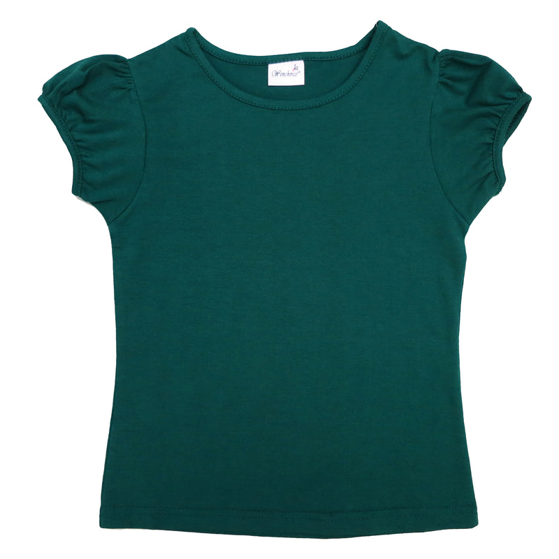 Green Plain Short Sleeve Shirt