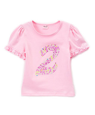 Pink No.2 Girl Short Sleeve Shirt