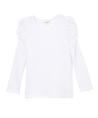 White Long Sleeve Plain Shirt