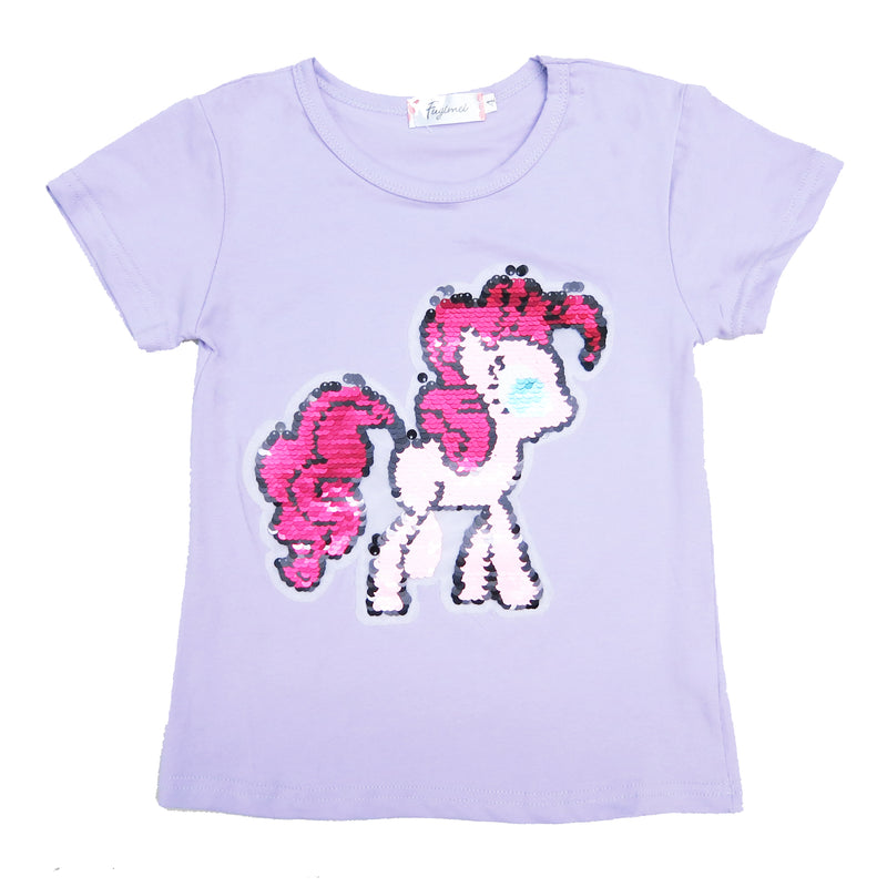 Lavender Flip Sequins Little Pony T-Shirt