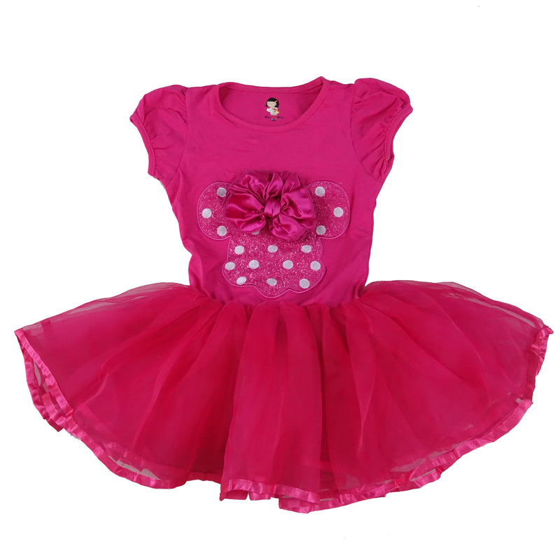 Hot Pink M Bow Dress