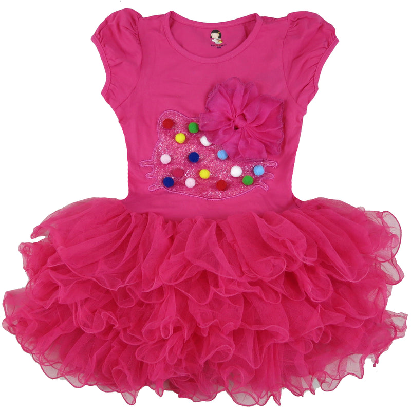 Hot Pink Cat Bow Dress