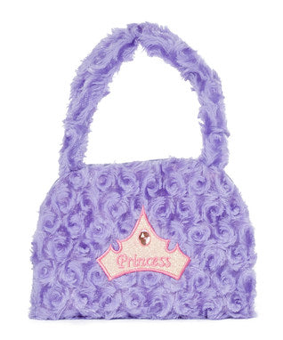 Purple P Velvet Purse
