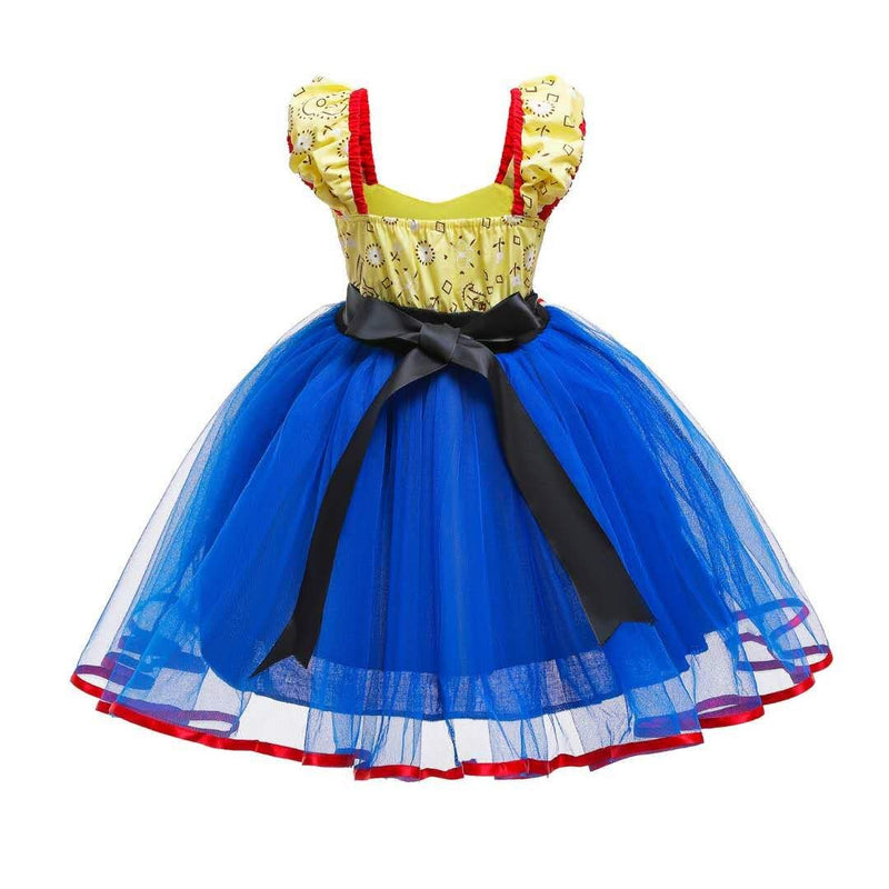 Yellow Blue TSJ Short Sleeve Costume Dress