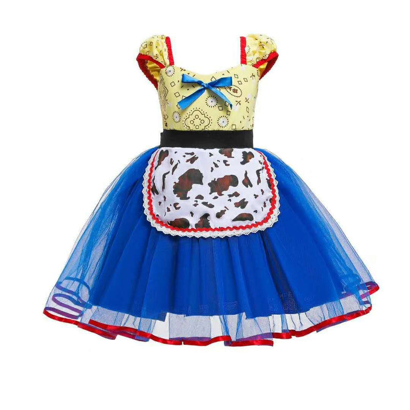 Yellow Blue TSJ Short Sleeve Costume Dress