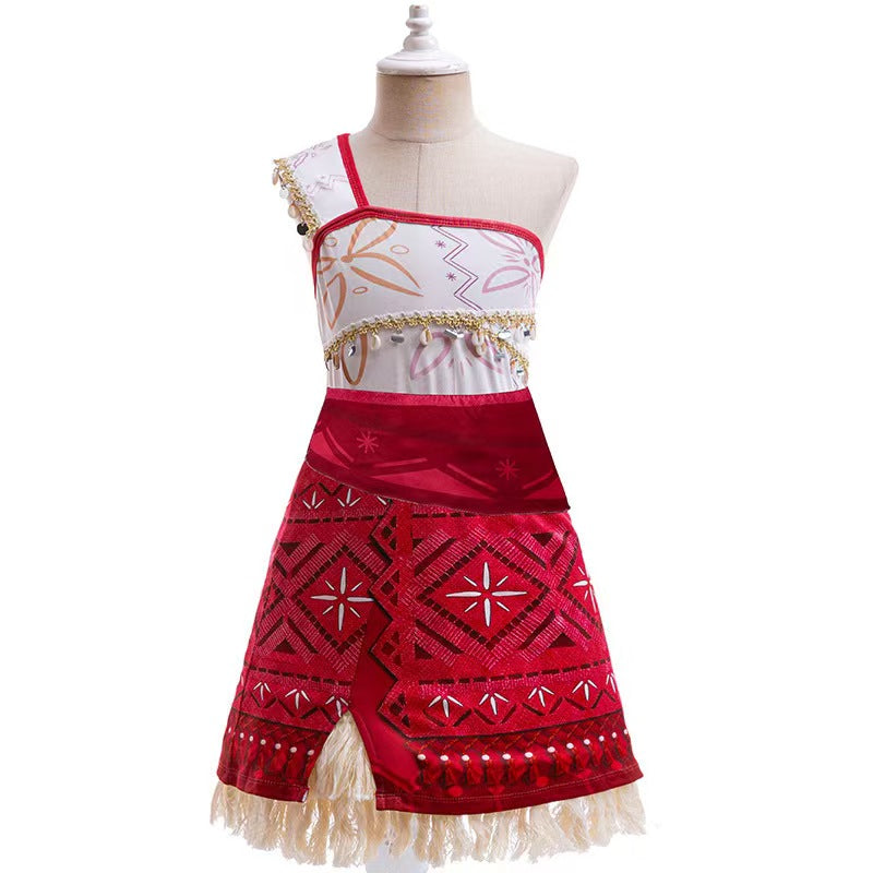 Moana 2 Cosplay Moana Dress With Necklace