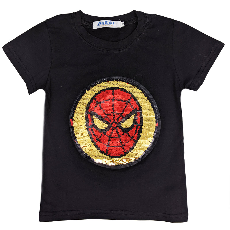 Black Flip Sequins SM/CA T-Shirt