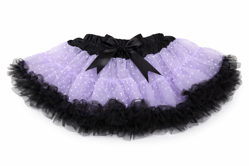 Lavender and black tutu with bow