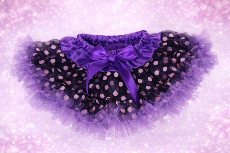 Frilly tutu with purple accents