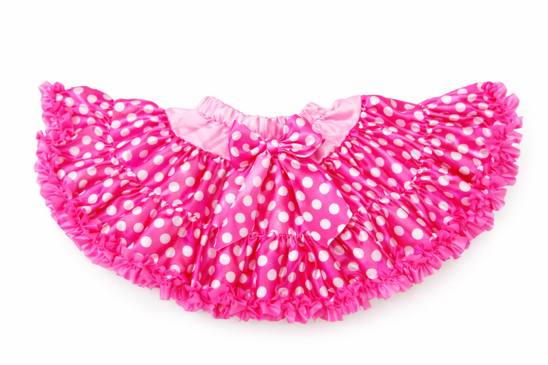 Pink Polka dot pink tutu skirt