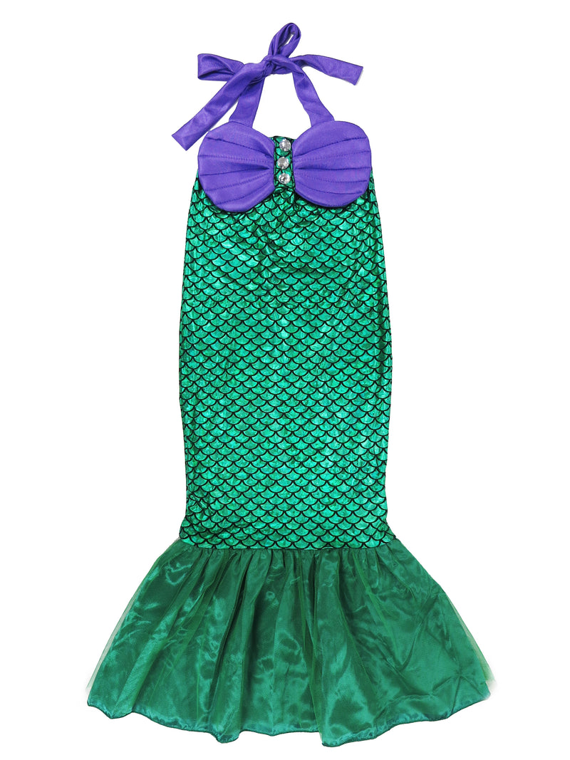 Green M Tail Halter Dress