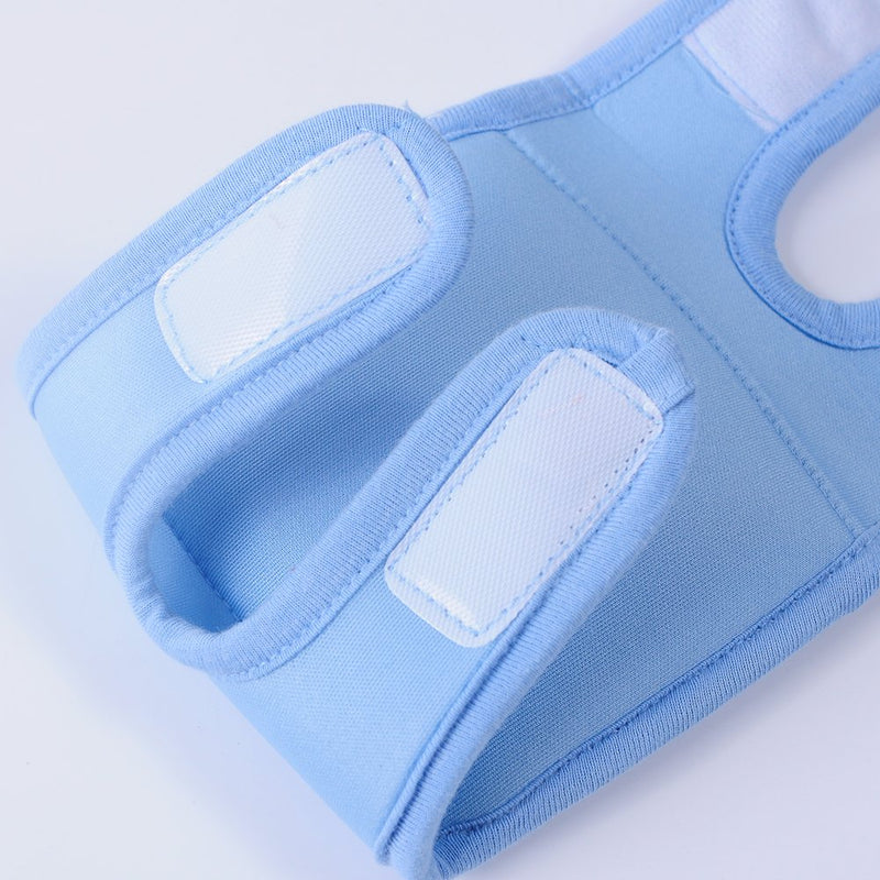 Blue Infant Baby Crawling Knee Pads 1 Pair, Elastic Anti-Slip Unisex Baby Kneepads Elbow Safe Protector