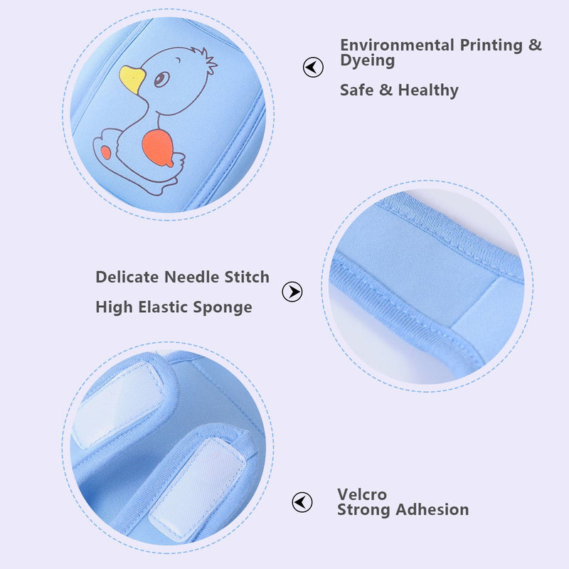 Blue Infant Baby Crawling Knee Pads 1 Pair, Elastic Anti-Slip Unisex Baby Kneepads Elbow Safe Protector