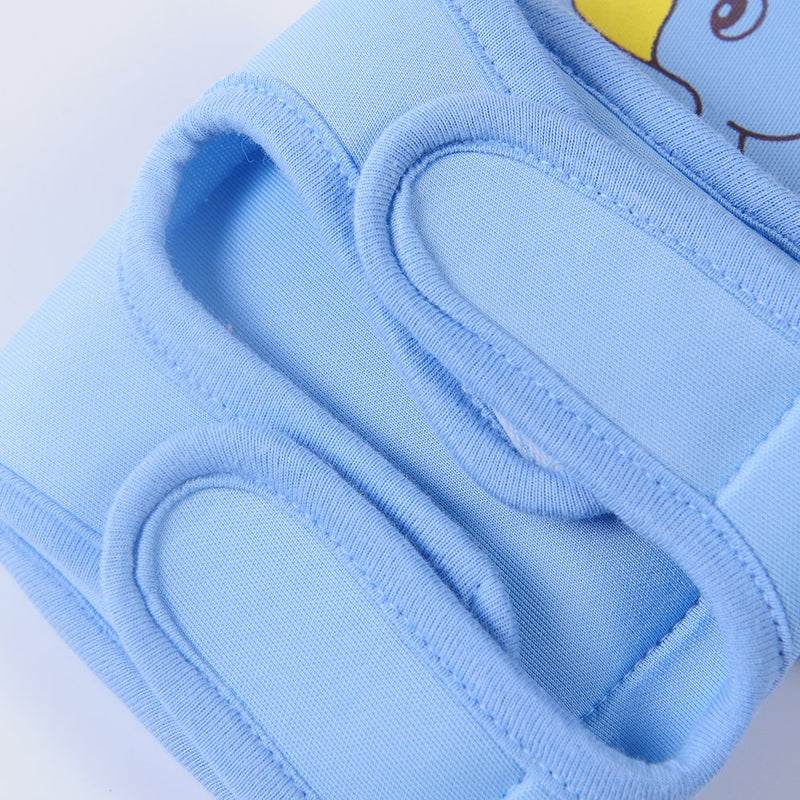 Blue Infant Baby Crawling Knee Pads 1 Pair, Elastic Anti-Slip Unisex Baby Kneepads Elbow Safe Protector