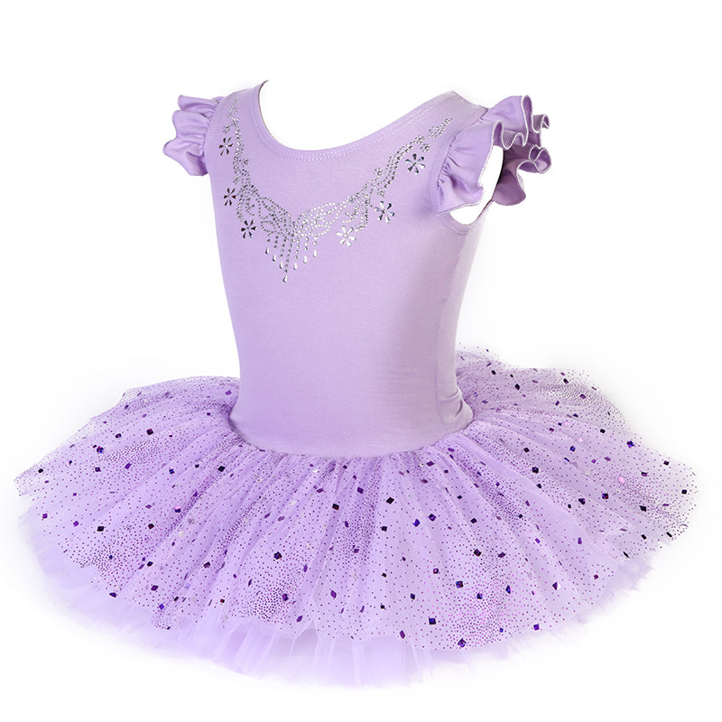 Lavender Rhinestone Skirted Ballet Dress