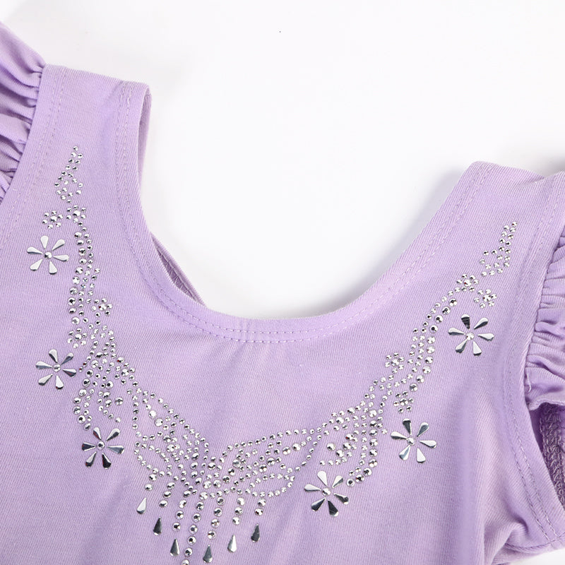 Lavender Rhinestone Skirted Ballet Dress